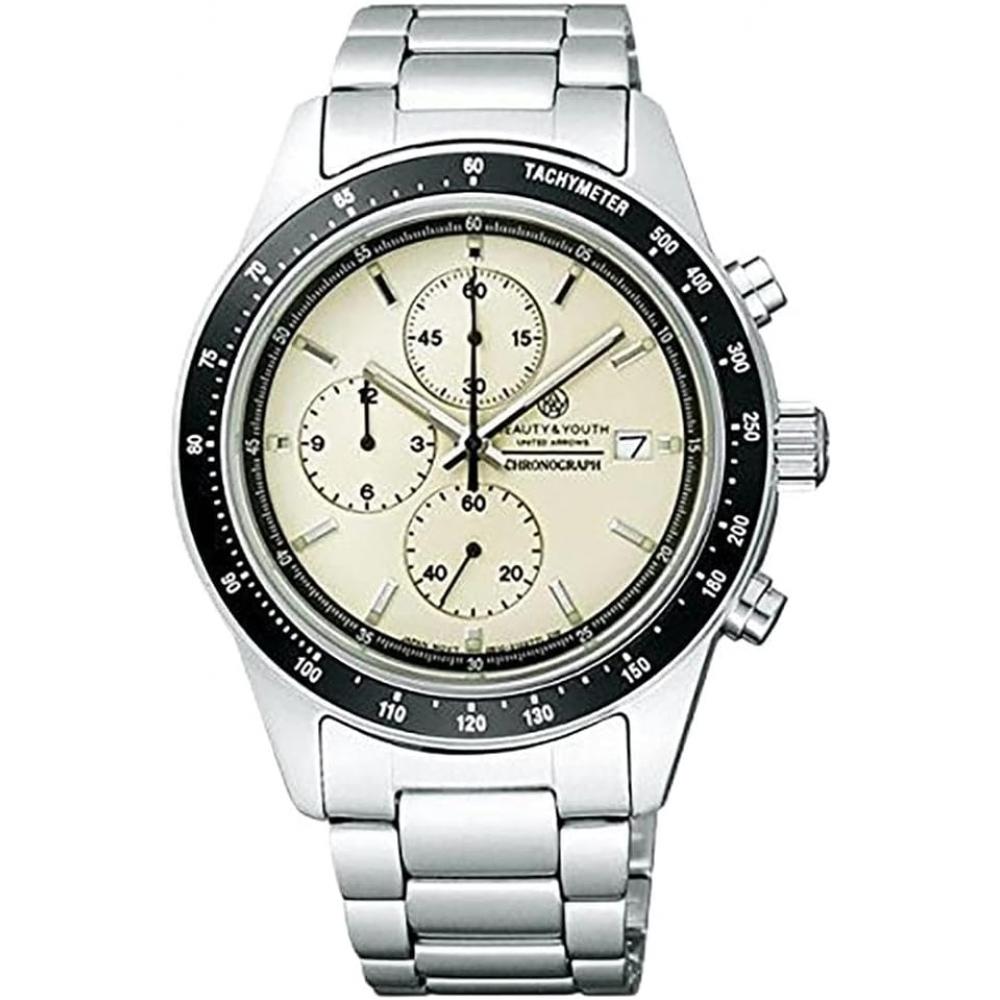 Да CITIZEN Beauty Youth United Arrows Watch Chronograph Off White Mens BA2 814 31